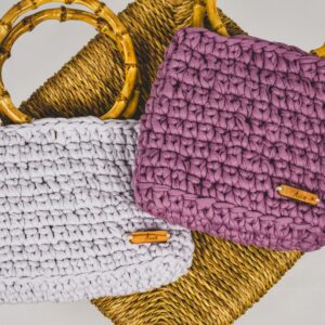 Mini bolso croché asas de bambú