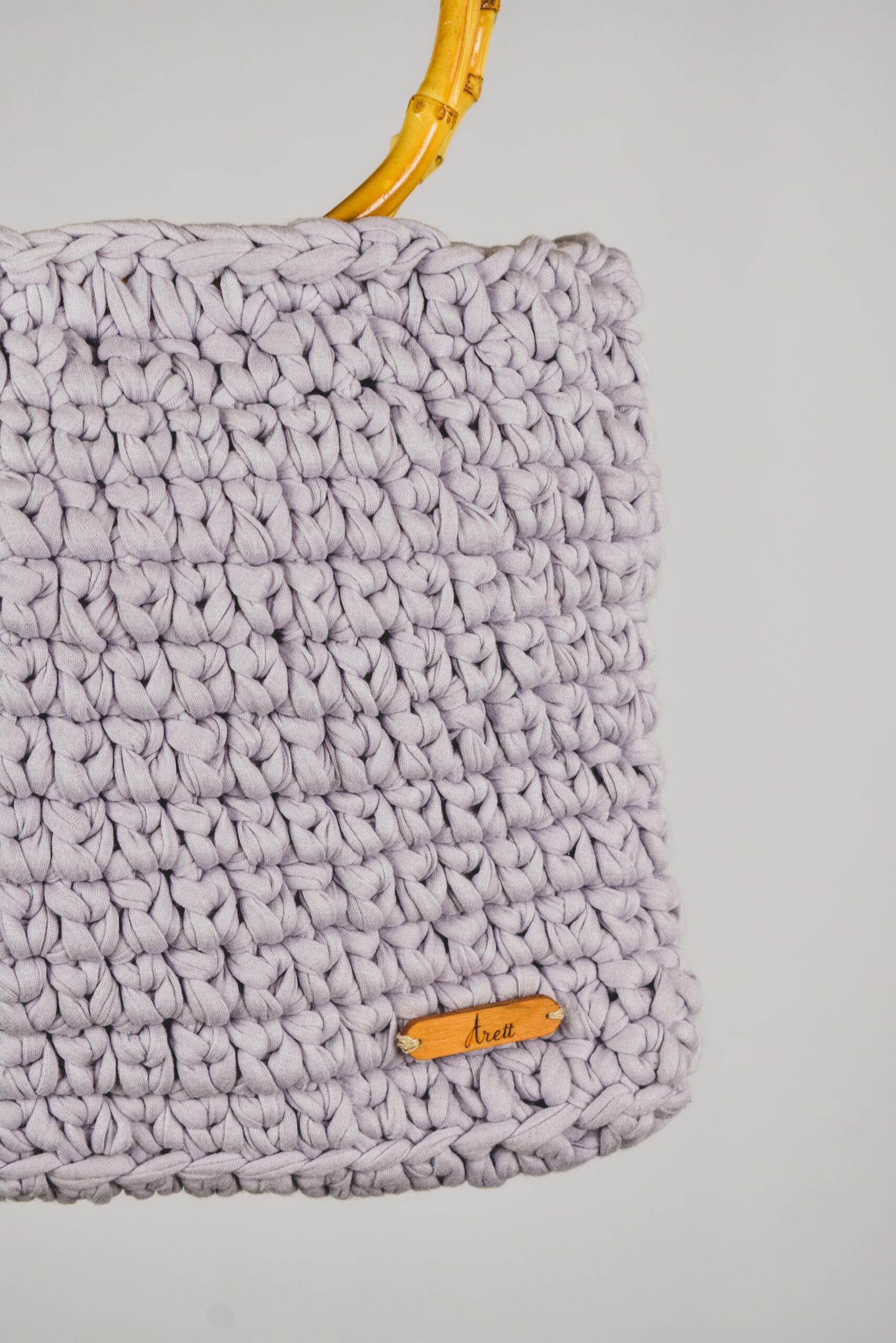 Bolso croché con asas de bambú - Imagen 6
