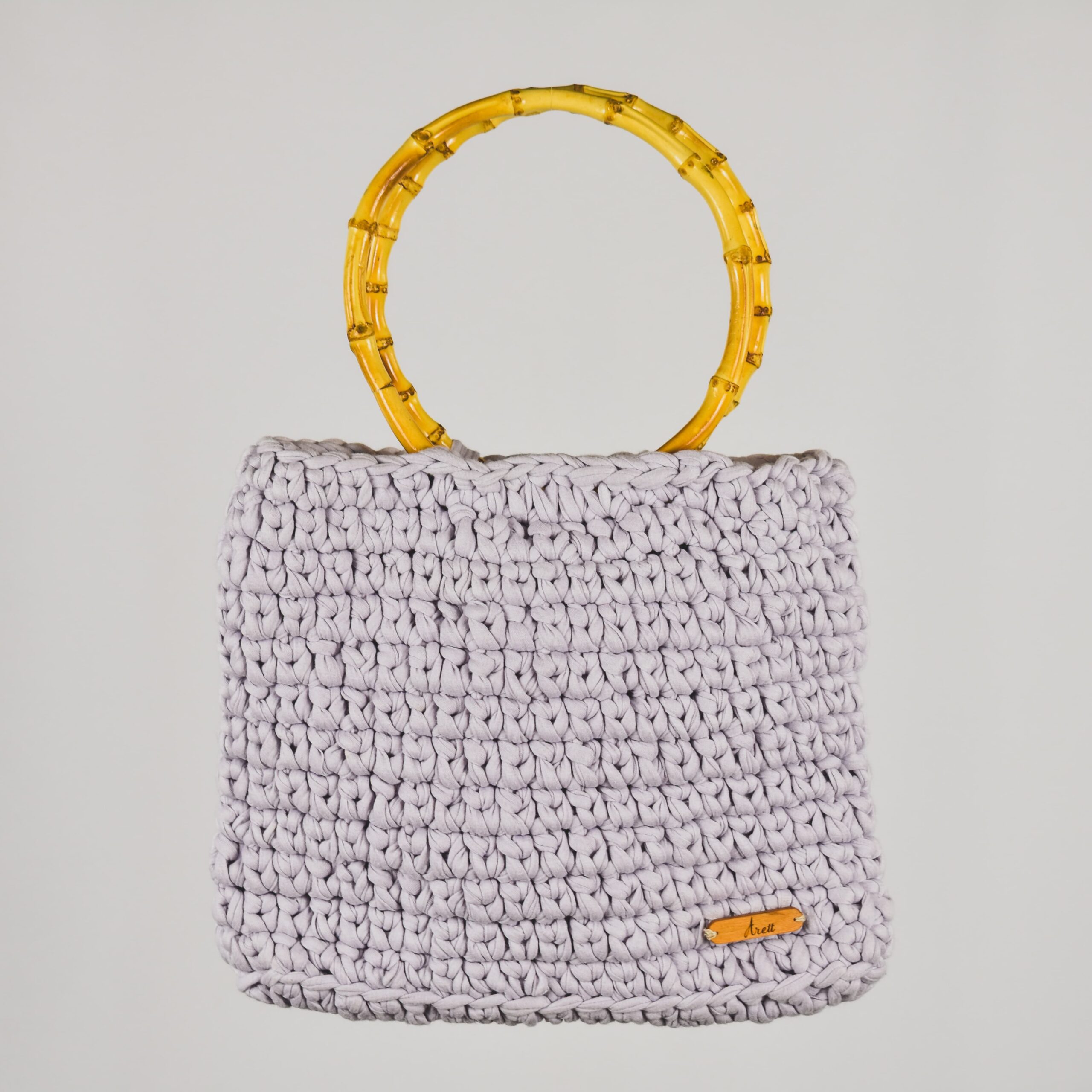 Bolso croché con asas de bambú - Imagen 5