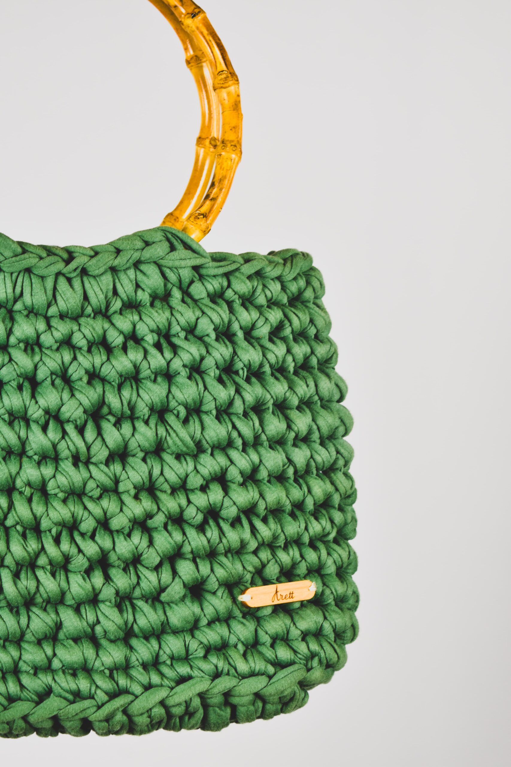 Bolso croché con asas de bambú - Imagen 2